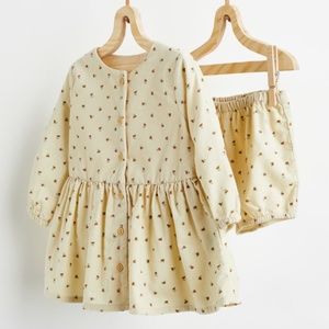 H&M Baby Cotton Corduroy Dress and Puff Pants